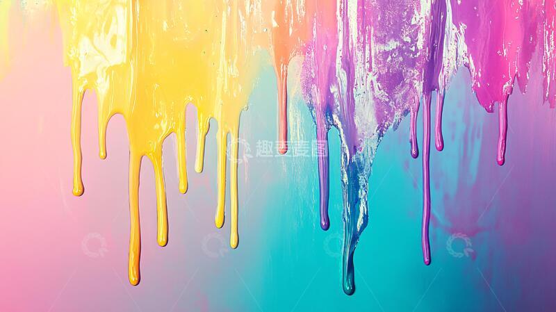 高清大图下载【趣麦麦图】油漆滴流纹理