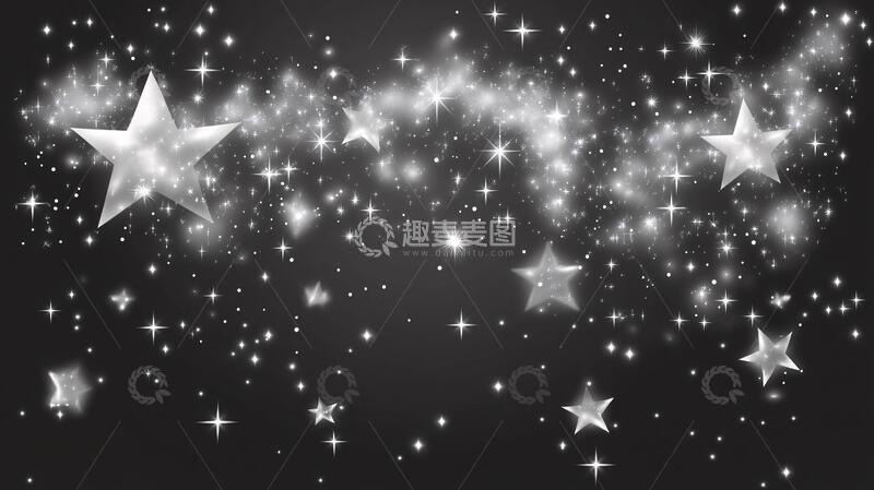 高清大图下载【趣麦麦图】黑色星光背景2