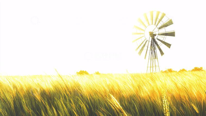 高清大图下载【趣麦麦图】麦田插画插画小麦手绘