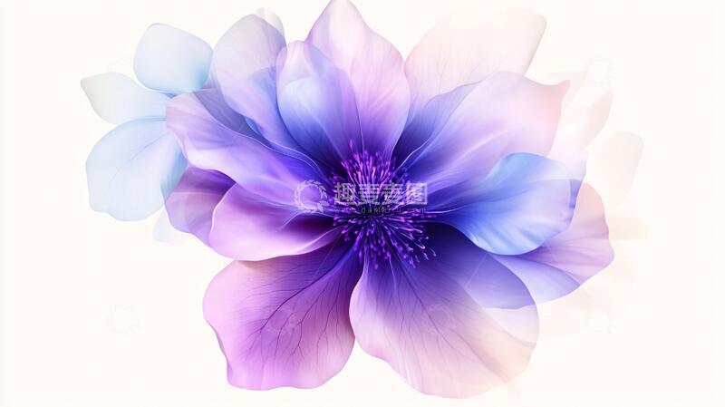 高清大图下载【趣麦麦图】渐变风花朵花朵立体梦幻