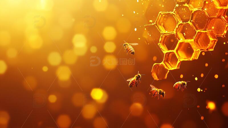 蜂蜜背景元素
