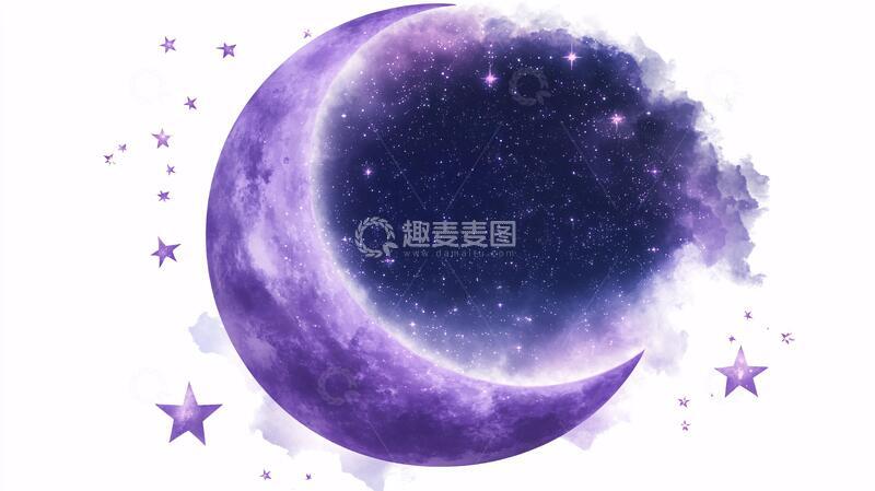 高清大图下载【趣麦麦图】月色月面投影