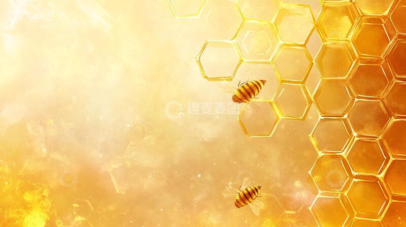 高清大图下载【趣麦麦图】蜂巢与蜜蜂透明背景蜂巢