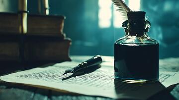 古董墨水瓶钢笔书法家书