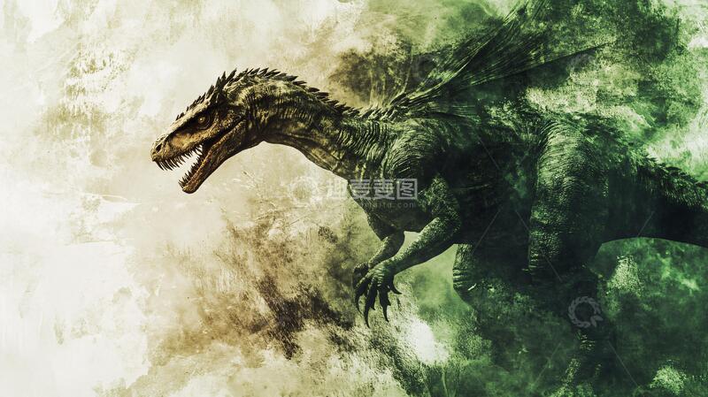 高清大图下载【趣麦麦图】巨型蜥蜴爬行图