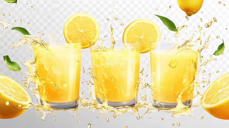 高清大图下载【趣麦麦图】果汁海报背景