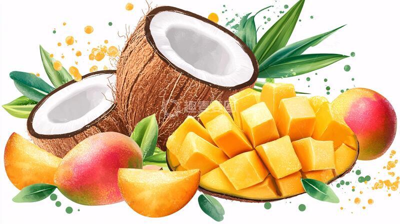 高清大图下载【趣麦麦图】卡通水果卡通芒果