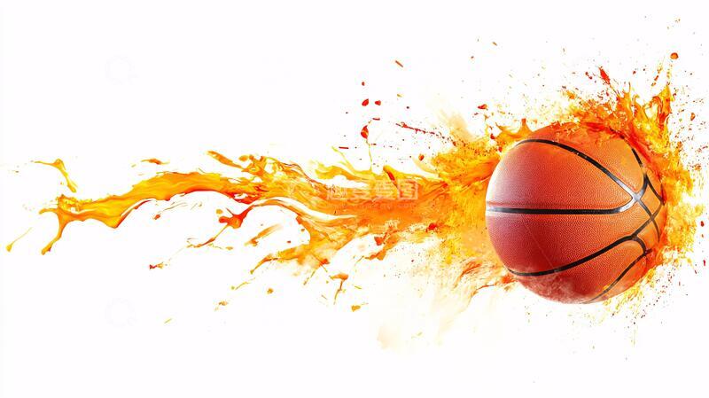 高清大图下载【趣麦麦图】篮球赛背景火焰