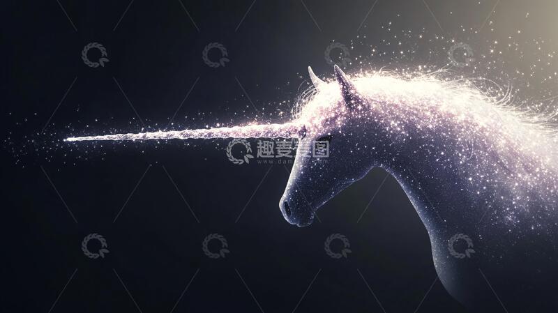 高清大图下载【趣麦麦图】纯净独角光芒1