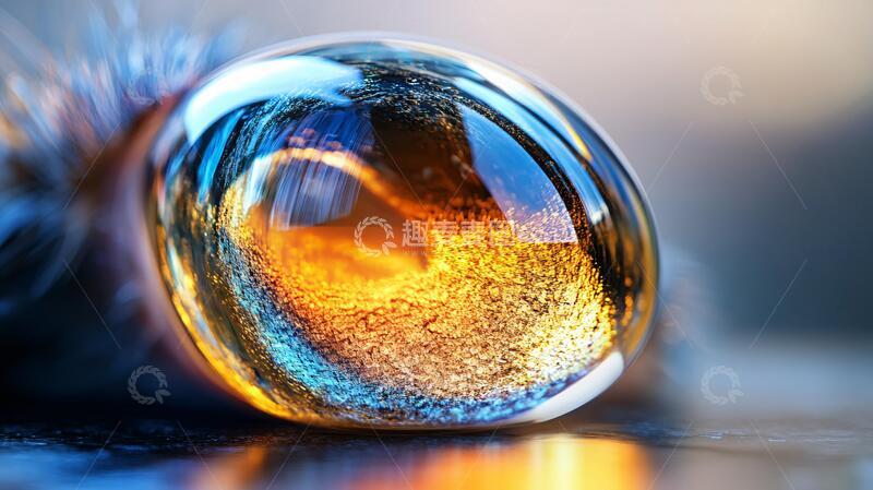 高清大图下载【趣麦麦图】水晶球倒影背景倒影特写
