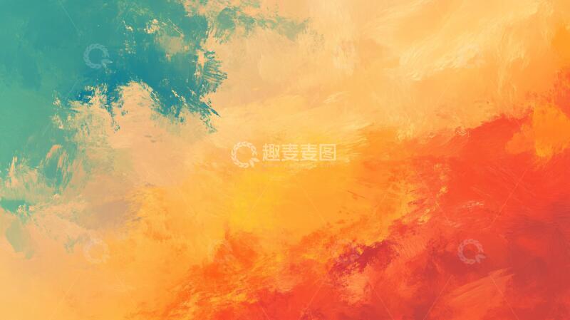 热情橙色静谧蓝色背景5