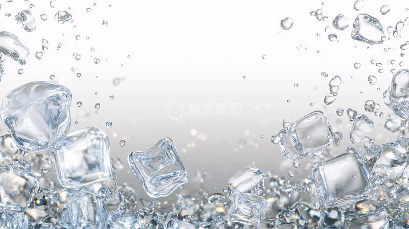 高清大图下载【趣麦麦图】冰块组合广告