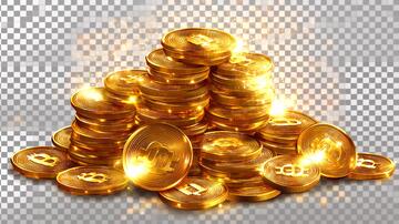 金币效果图金币插画货币