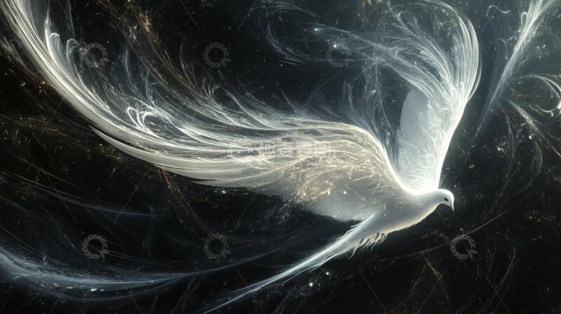 高清大图下载【趣麦麦图】插画凤凰插画梦幻神鸟