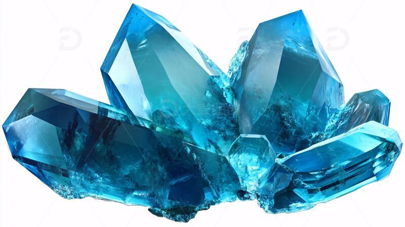 蓝色矿石结晶