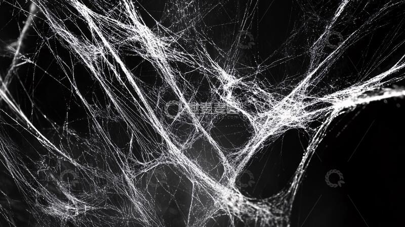 高清大图下载【趣麦麦图】抽象唯美黑白线条丝线