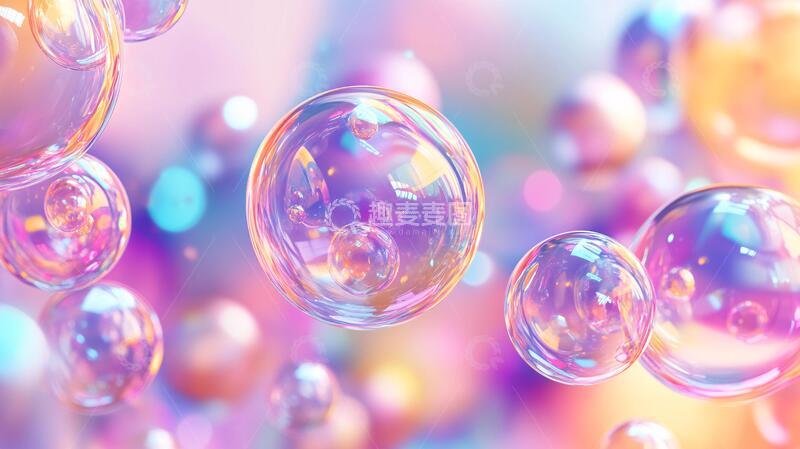 高清大图下载【趣麦麦图】绚丽气泡背景壁纸素材10