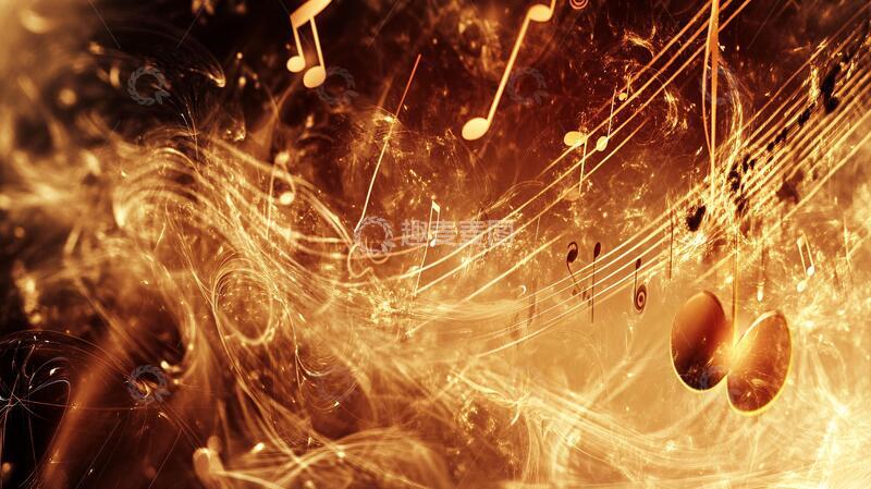 高清大图下载【趣麦麦图】抽象旋律背景旋律声乐