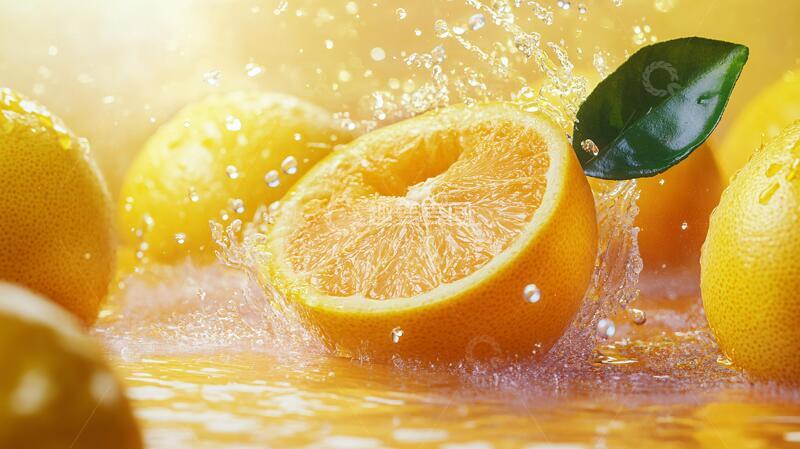高清大图下载【趣麦麦图】带水珠柑橘水果水珠广告