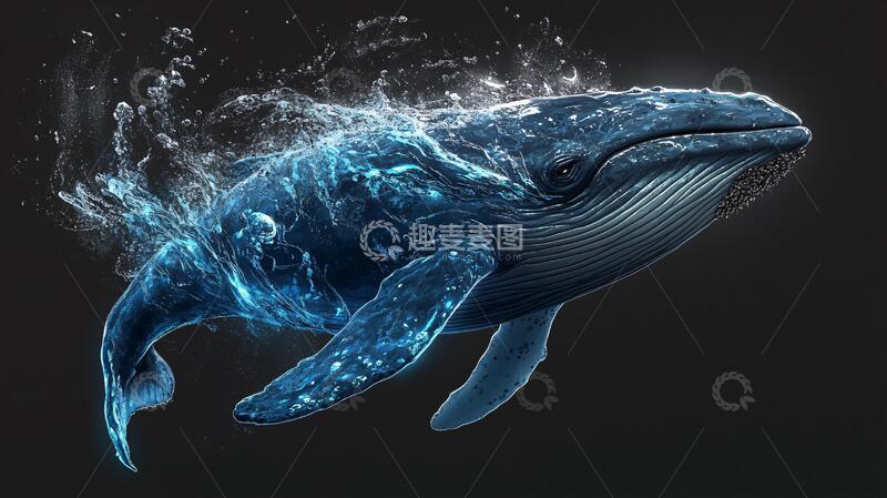 高清大图下载【趣麦麦图】高清手绘鲸鱼3