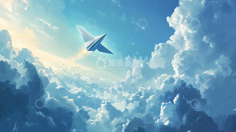 高清大图下载【趣麦麦图】一朵云壁纸插画云朵梦幻