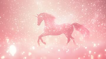 渲染独角兽梦幻飞马插画