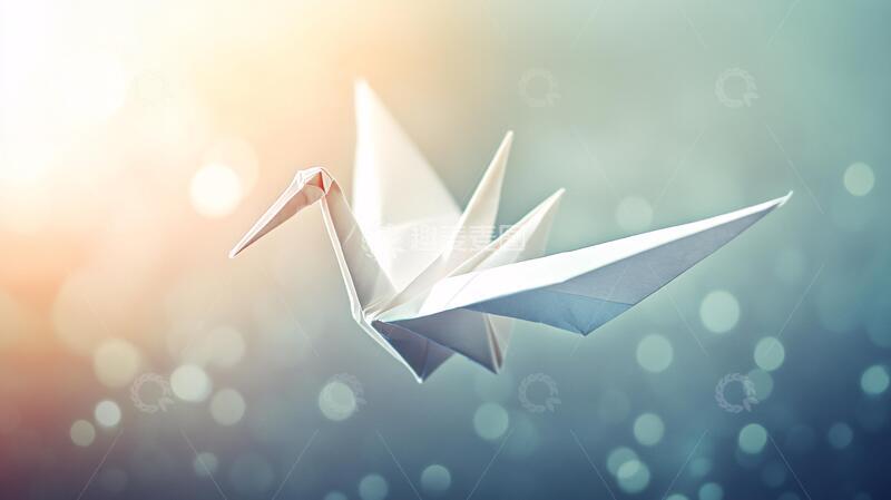 高清大图下载【趣麦麦图】梦幻千纸鹤折纸纸鹤动物