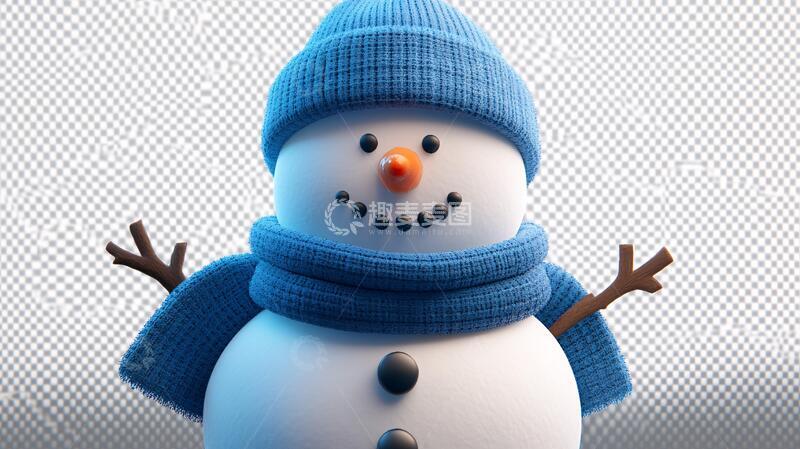 高清大图下载【趣麦麦图】雪人冬日装扮
