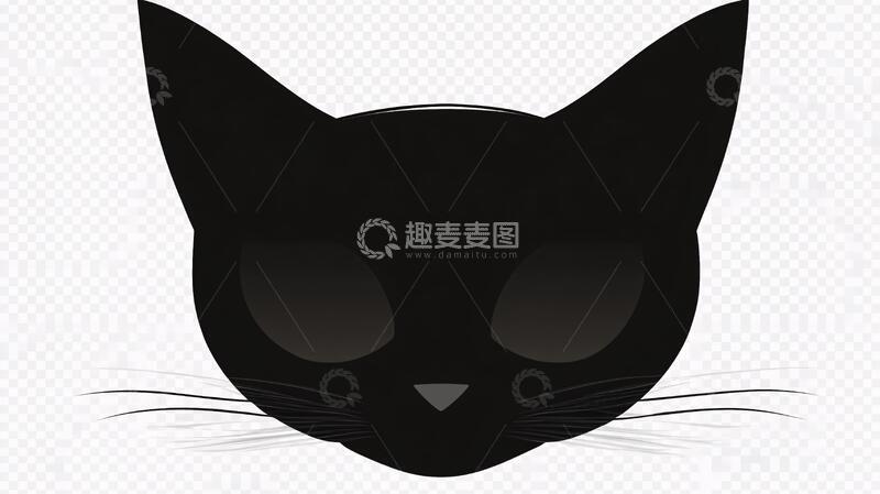 高清大图下载【趣麦麦图】黑猫素材黑猫猫咪插画