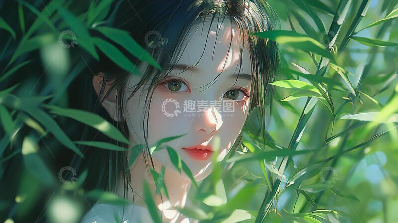 高清大图下载【趣麦麦图】板绘人像插画少女壁纸
