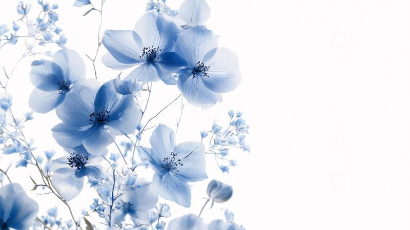 高清大图下载【趣麦麦图】唯美蓝色花卉1