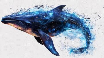 高清手绘鲸鱼5
