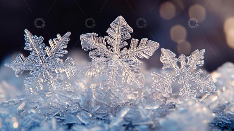 高清大图下载【趣麦麦图】唯美雪花雪花霜花冰晶1