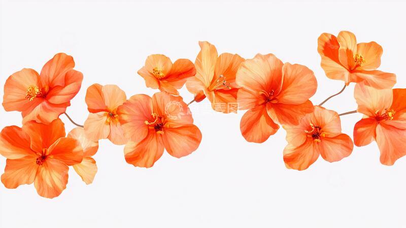 高清大图下载【趣麦麦图】免扣映山红花瓣手绘插画