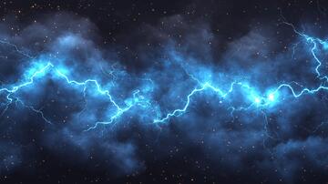 蓝色的闪电雷电蓝色电荷