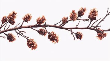 枯萎的松果松果果实高清