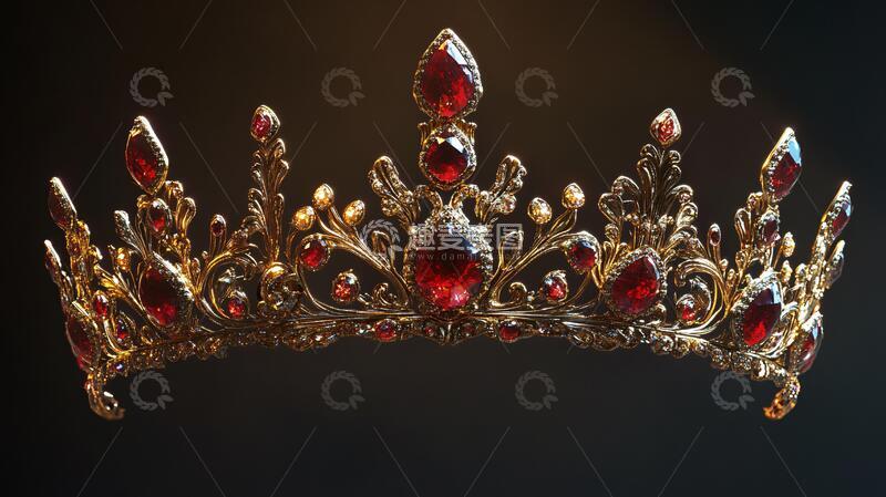 高清大图下载【趣麦麦图】金镶红蓝宝石冠1