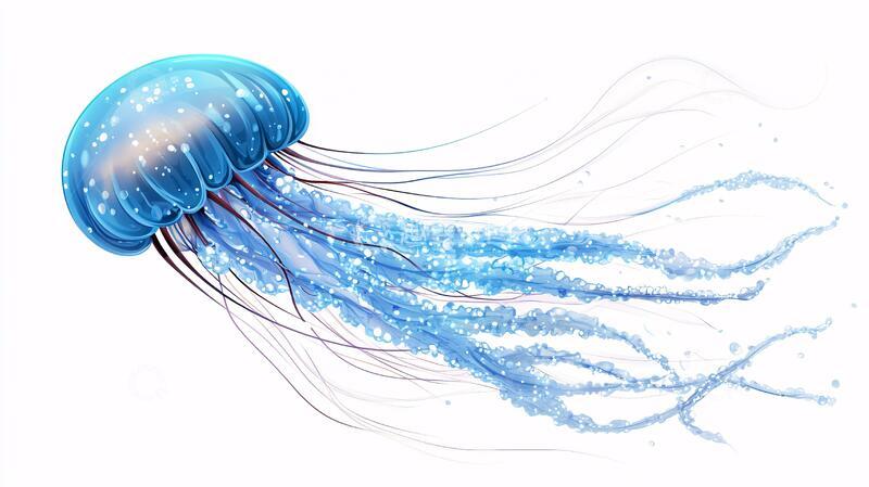 高清大图下载【趣麦麦图】水母海洋插画