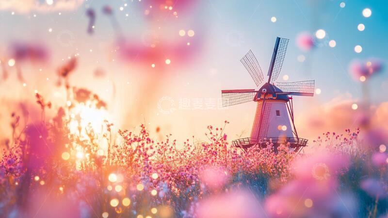 高清大图下载【趣麦麦图】唯美梦幻花田场景60