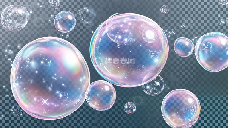 高清大图下载【趣麦麦图】绚丽气泡气泡泡泡梦幻