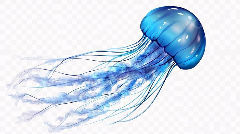 高清大图下载【趣麦麦图】水母游动海洋生物