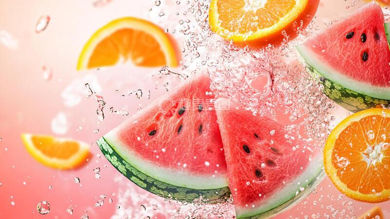 高清大图下载【趣麦麦图】清凉水果背景2