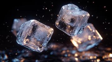 冰凉高清图冰块素材逆光