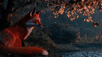 小狐狸壁纸壁纸图片树丛