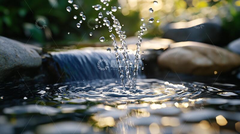 高清大图下载【趣麦麦图】透明水流喷泉