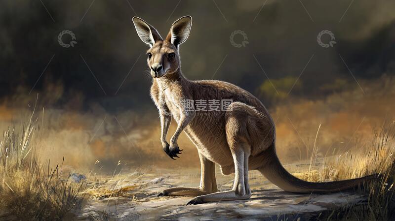 高清大图下载【趣麦麦图】高清美术袋鼠1