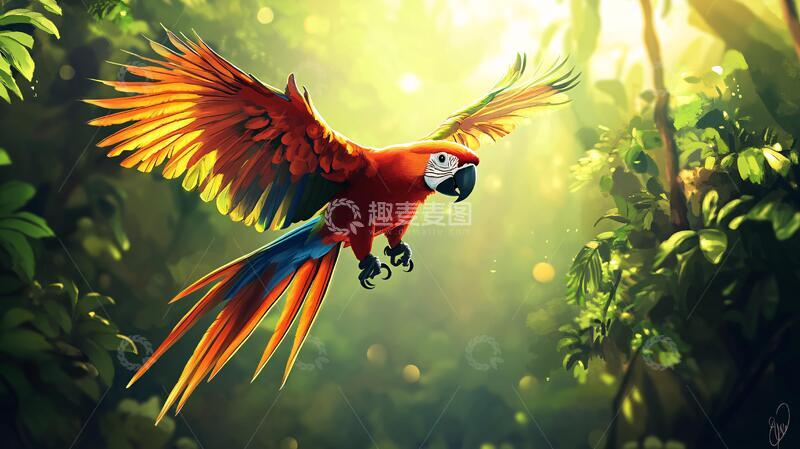 高清大图下载【趣麦麦图】金刚鹦鹉素材6