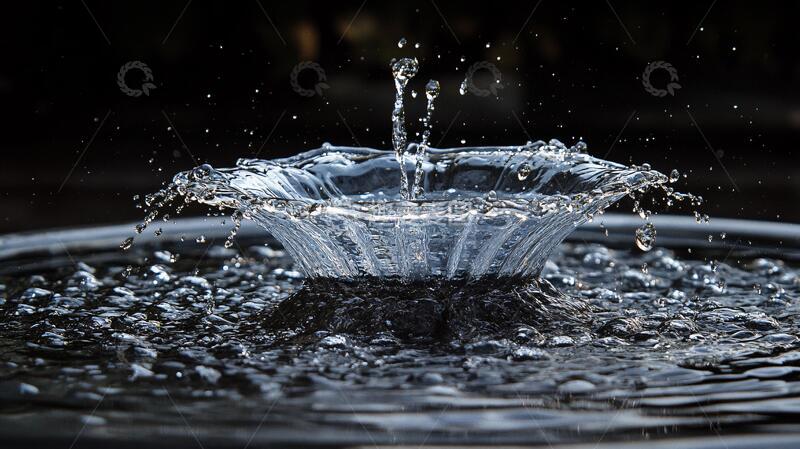 高清大图下载【趣麦麦图】-透明水流喷泉1