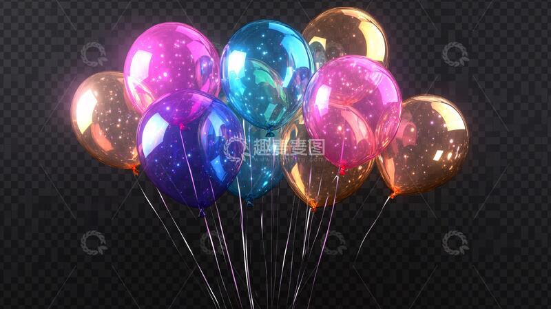 高清大图下载【趣麦麦图】逼真气球气球汽球彩色1