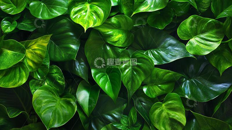 高清大图下载【趣麦麦图】仿真绿植背景4